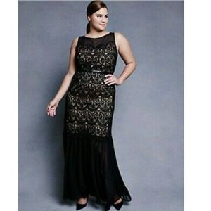 Lela Rose for Lane Bryant Black Lace Dress